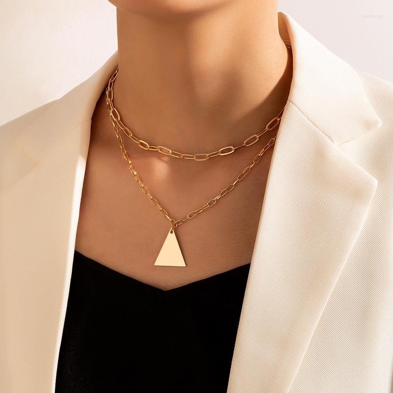 Choker HuaTang Bohemian Simple Triangle Pendant Necklace For Women Clavicle Double Metal Chains Party Jewelry Gifts 21051
Choker HuaTang Bohemian Simple Triangle Pendant Necklace For Women Clavicle Double Metal Chains Party Jewelry Gifts 21051