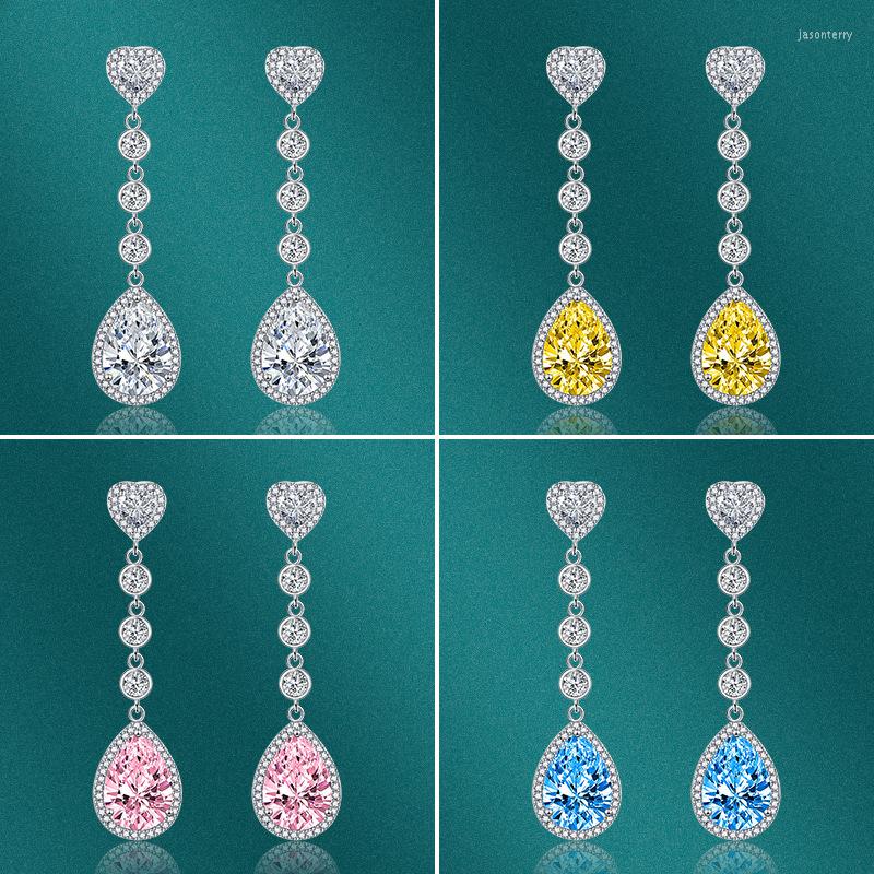 Stud Earrings Style S925 Silver Needle Heart-shaped Drop-shaped Diamonds Long Tassel Fashion For Women
Stud Earrings Style S925 Silver Needle Heart-shaped Drop-shaped Diamonds Long Tassel Fashion For Women