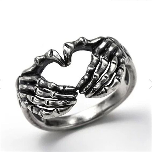 Fashionable Love Gesture Retro Band Rings European and American Skeleton Hand Combination Tongxin Dominant Ring AC454
Fashionable Love Gesture Retro Band Rings European and American Skeleton Hand Combination Tongxin Dominant Ring AC454
