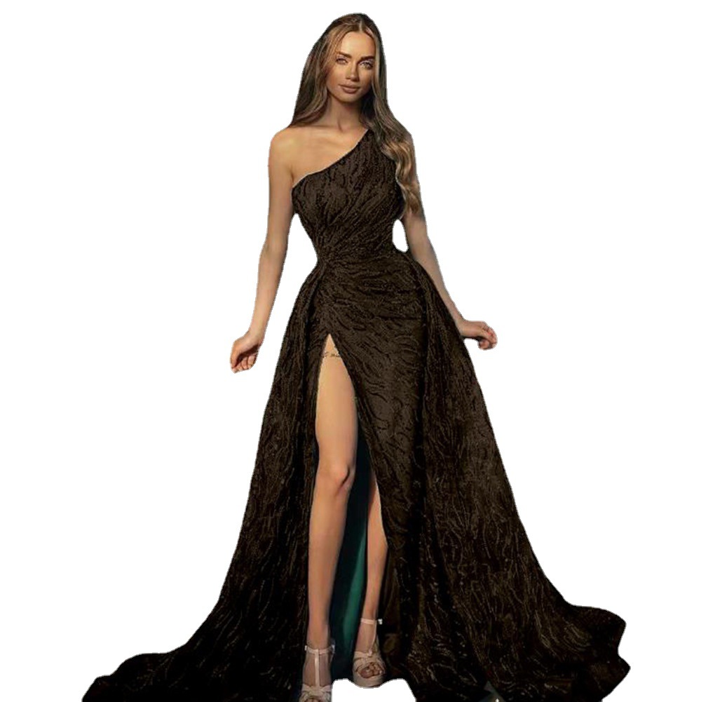 Arabic Aso Ebi One Shoulder Mermaid Evening Dresses Lace Beaded High Split Formal Party Gowns Bridal Recond Reception Plus Size Dress, Silver
Arabic Aso Ebi One Shoulder Mermaid Evening Dresses Lace Beaded High Split Formal Party Gowns Bridal Recond Reception Plus Size Dress, Silver