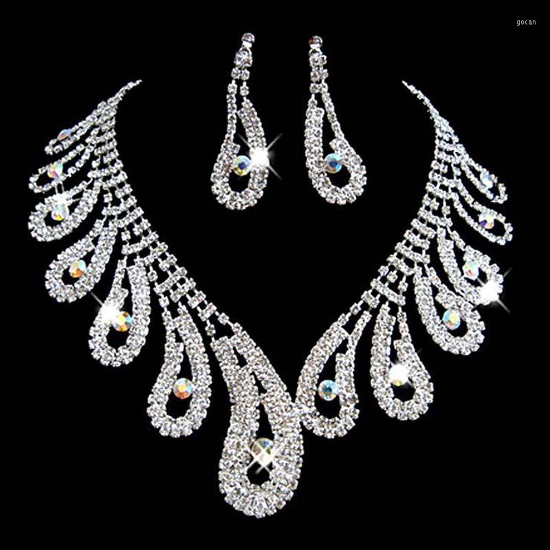 Necklace Earrings Set Fashion Rhinestones Bridal Silver Crystals Wedding Necklaces And For Bride Prom Evening Party Accessories, Picture shown
Necklace Earrings Set Fashion Rhinestones Bridal Silver Crystals Wedding Necklaces And For Bride Prom Evening Party Accessories, Picture shown