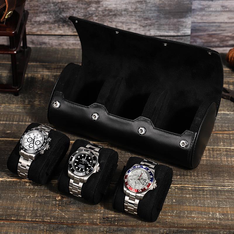 Watch Boxes Black 3 Slots Retro Convenient Creative Roll Case Storage Box Worn Style Leather Free Engraving Logo Gift
Watch Boxes Black 3 Slots Retro Convenient Creative Roll Case Storage Box Worn Style Leather Free Engraving Logo Gift