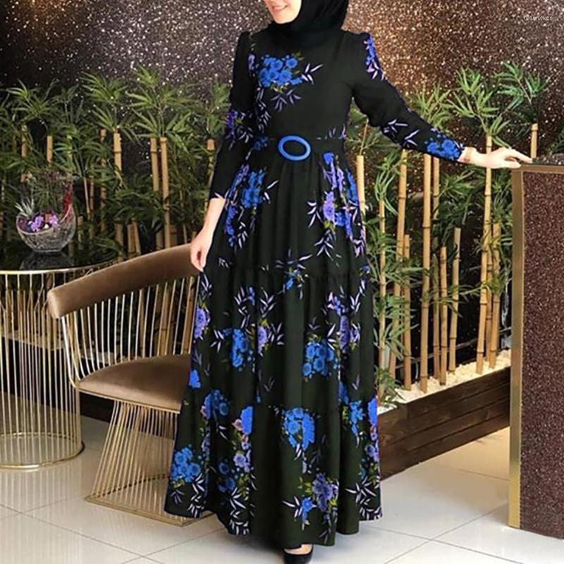 Ethnic Clothing Fashion Summer Sundress Women Long Sleeve Muslim Abaya Dress Floral Print Belt Maxi Kaftan Robe 2022 Sexy O Neck Dresses
Ethnic Clothing Fashion Summer Sundress Women Long Sleeve Muslim Abaya Dress Floral Print Belt Maxi Kaftan Robe 2022 Sexy O Neck Dresses