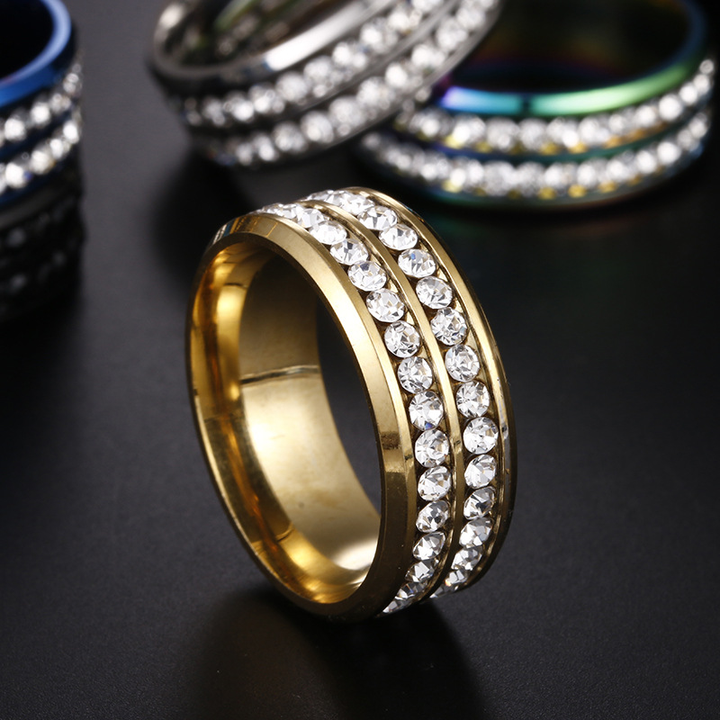 Male Punk Vintage Black Cluster Rings Stainless Steel Jewelry Two Rows CZ Stone Wedding Ring for Men Women
Male Punk Vintage Black Cluster Rings Stainless Steel Jewelry Two Rows CZ Stone Wedding Ring for Men Women
