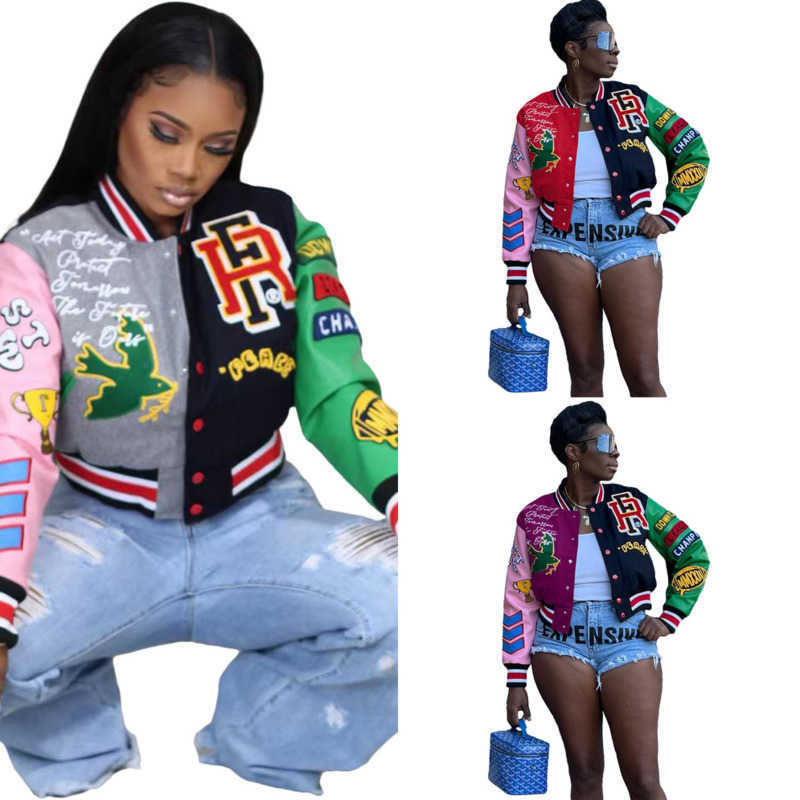 Plus Size 3xl Womens Jacket Fall And Winter Fashion Print Thread Color Contrast Button Baseball Uniform, Jr3719-3 black purple
Plus Size 3xl Womens Jacket Fall And Winter Fashion Print Thread Color Contrast Button Baseball Uniform, Jr3719-3 black purple