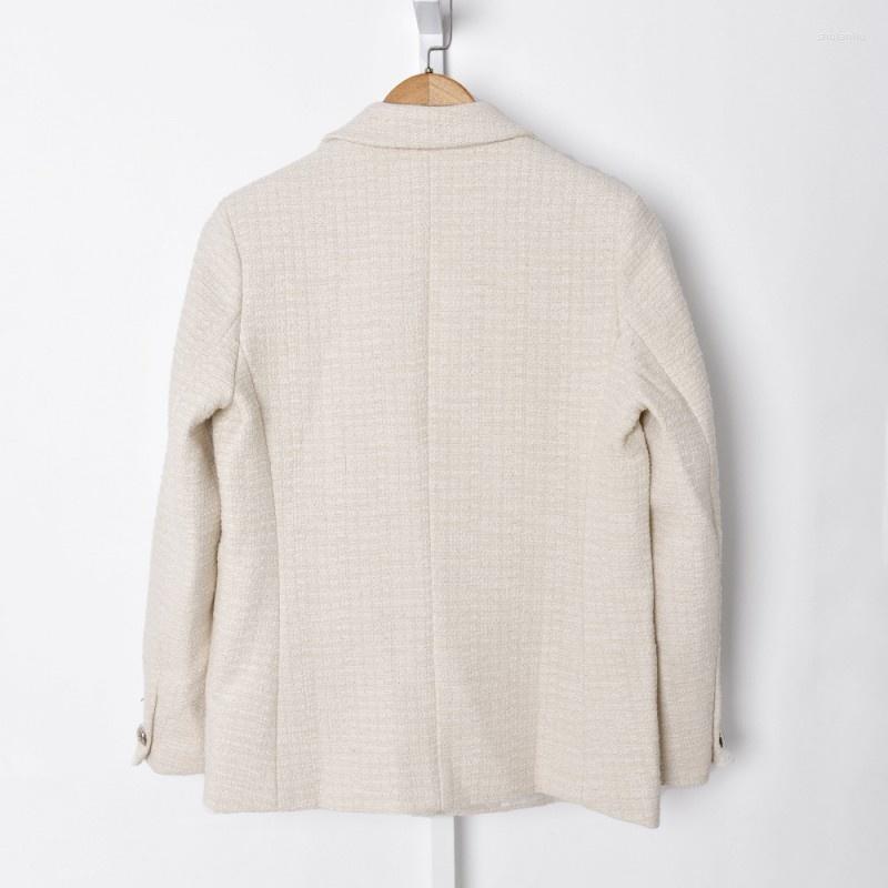 Women's Suits Quality High Office Ladies Elegant Tweed Jacket Single Button Lapel Collar Womens Blazer Spring Autumn Business Work Suit Coat, As photo
Women's Suits Quality High Office Ladies Elegant Tweed Jacket Single Button Lapel Collar Womens Blazer Spring Autumn Business Work Suit Coat, As photo