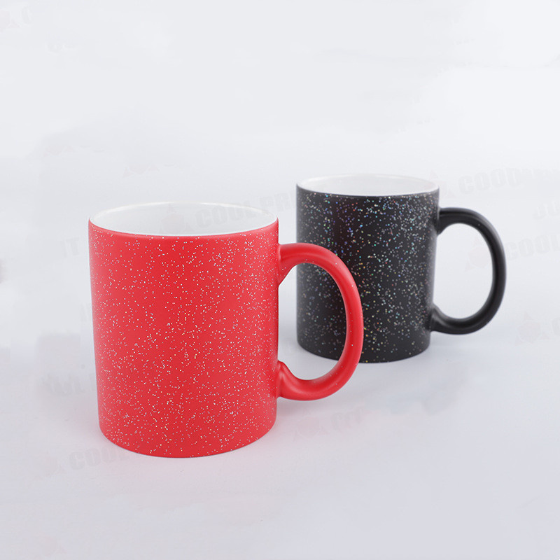 11oz Sublimation Ceramic Coffee Mugs Personality Glitter Color Changing Heat Press Cup with Handle, Blue
11oz Sublimation Ceramic Coffee Mugs Personality Glitter Color Changing Heat Press Cup with Handle, Blue