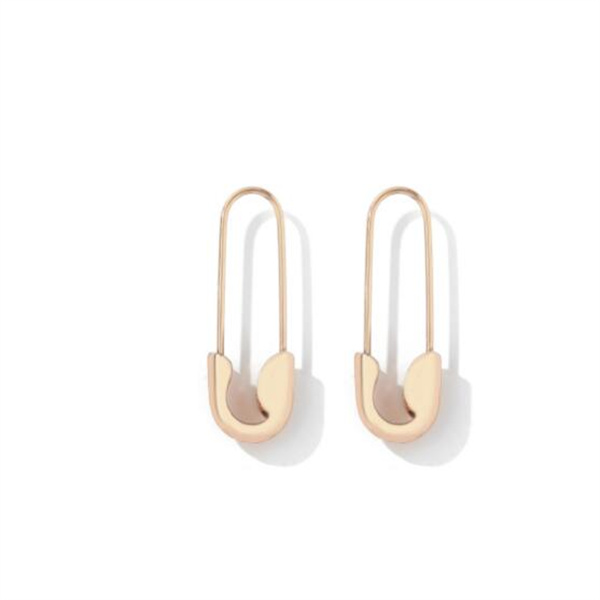 U-shaped Stud Charm Paper Clip Pin metal Gold Rose Color Earrings Jewelry Pinna Minimalist Jewelry GC1785