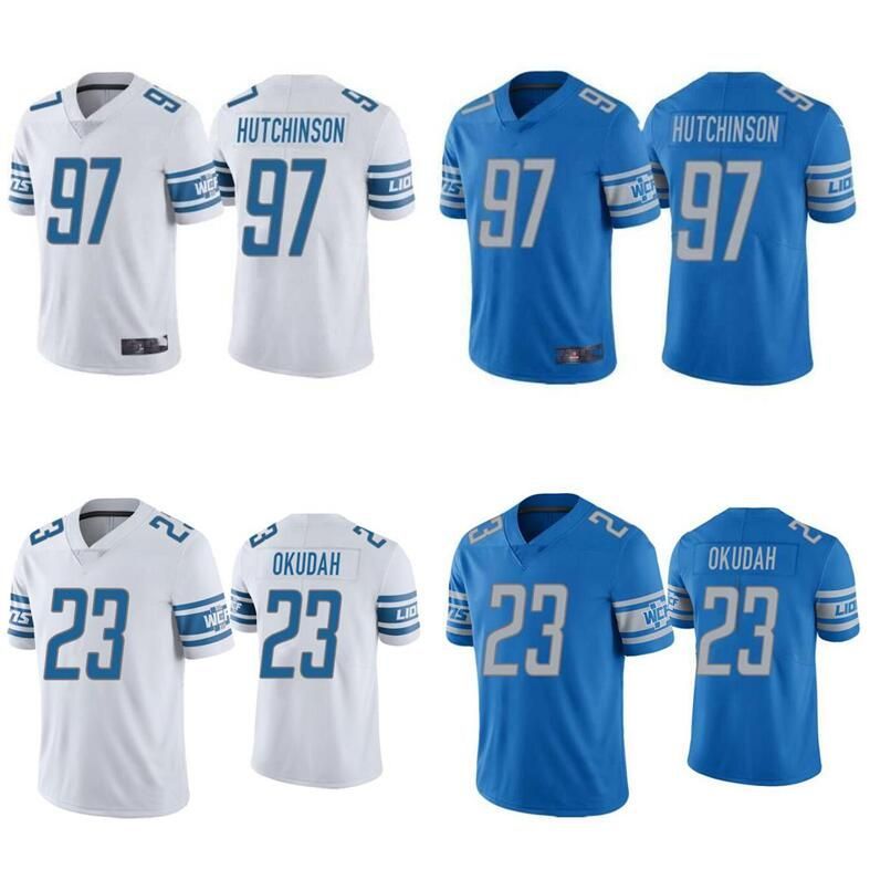 Football jersey Wholesale Custom Detroit''Lions''97 Aidan Hutchinson 23 OKUDAH Untouchable Elite Men Women Youth Limited Jerseys, With logo4
Football jersey Wholesale Custom Detroit''Lions''97 Aidan Hutchinson 23 OKUDAH Untouchable Elite Men Women Youth Limited Jerseys, With logo4