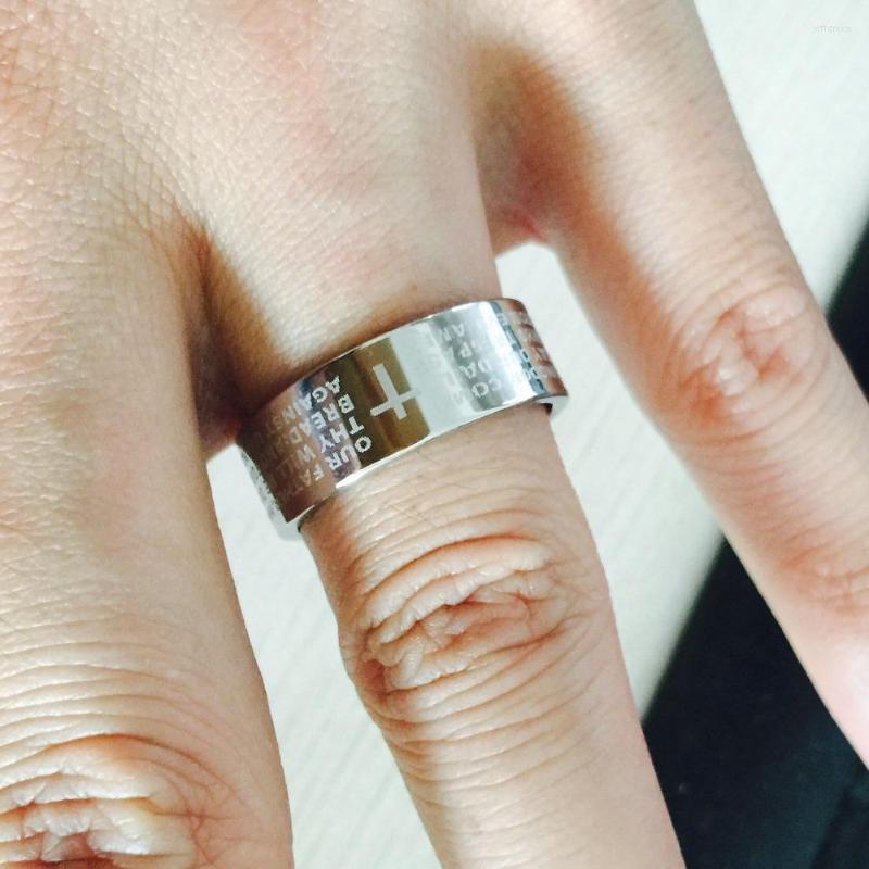 Wedding Rings Engraved Bible Cross Ring For Men 3 Colors Option Stainless Steel Stylish Prayer Male Jewelry US Size #7- #13
Wedding Rings Engraved Bible Cross Ring For Men 3 Colors Option Stainless Steel Stylish Prayer Male Jewelry US Size #7- #13