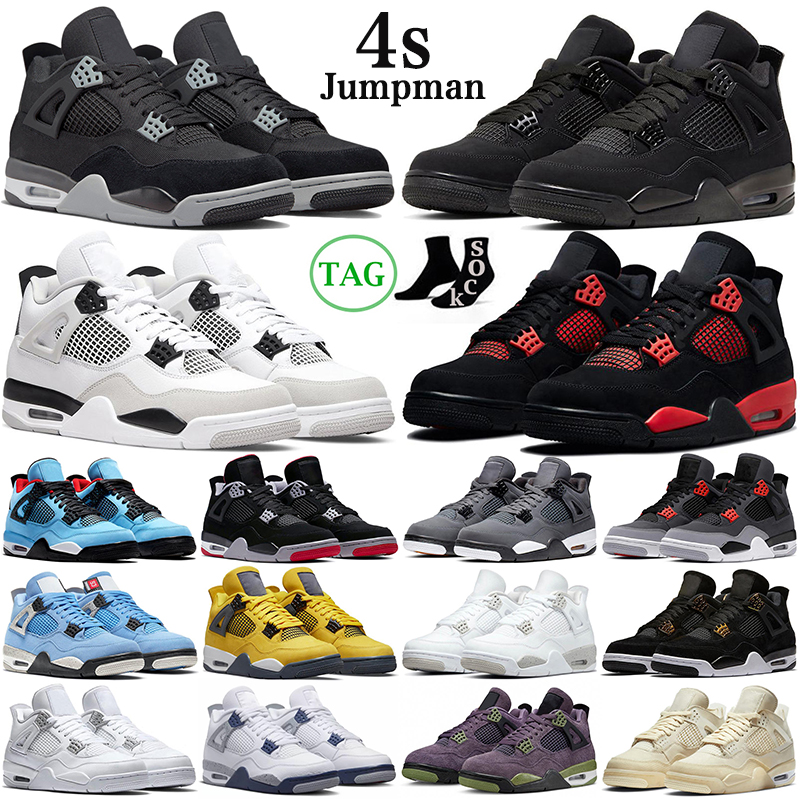 Jumpman 4 4s Mens Basketball Shoes Military Black Cat Canvas Red Thunder University Blue Thunder Pink Cactus Jack Men
Jumpman 4 4s Mens Basketball Shoes Military Black Cat Canvas Red Thunder University Blue Thunder Pink Cactus Jack Men