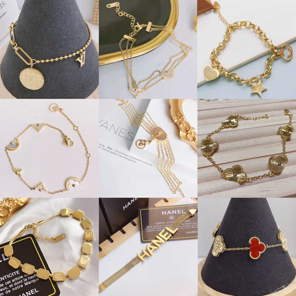 New Fashionable Female Women Bracelets Bangle Bracelet Wristband Cuff Chain 18K Gold Plated Stainless steel Womens Lovers Gift Wedding
New Fashionable Female Women Bracelets Bangle Bracelet Wristband Cuff Chain 18K Gold Plated Stainless steel Womens Lovers Gift Wedding