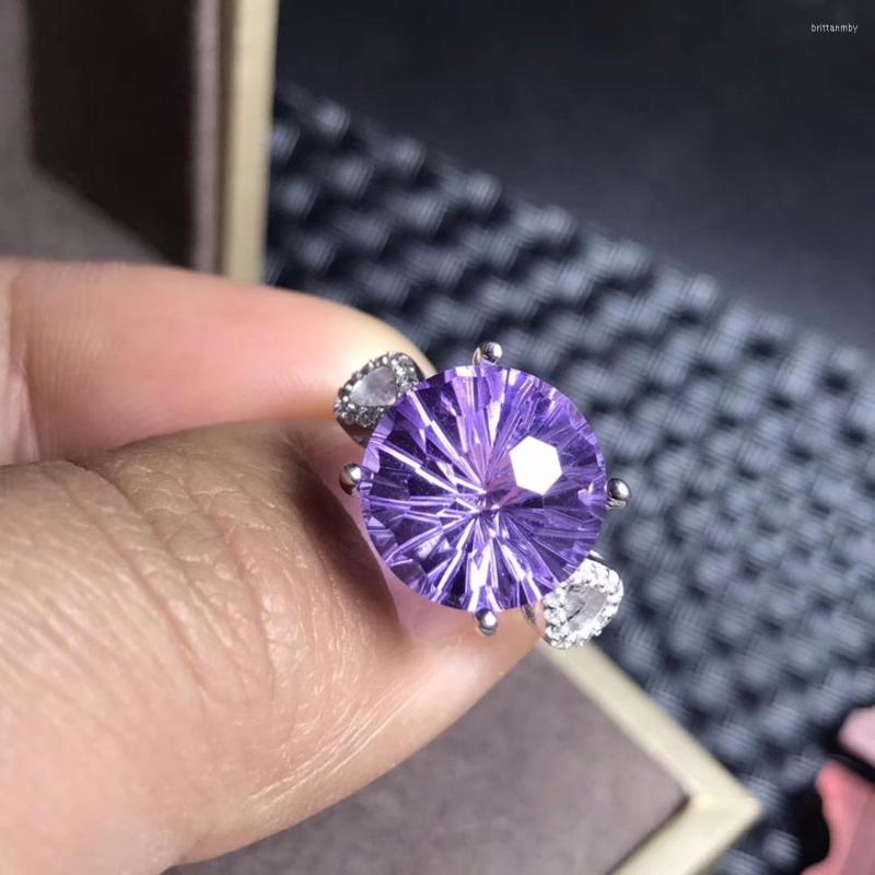 Cluster Rings Natural Amethyst Ring Beautiful Cutting Process Blooming Fireworks Effect 925 Silver Trend Front
Cluster Rings Natural Amethyst Ring Beautiful Cutting Process Blooming Fireworks Effect 925 Silver Trend Front