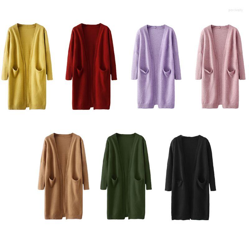 Women' Knits Women Autumn Long Sleeve Open Front Cardigan Solid Candy Color Knitted Loose Midi Sweaters Knee Length Outwear Coat With, Black
Women' Knits Women Autumn Long Sleeve Open Front Cardigan Solid Candy Color Knitted Loose Midi Sweaters Knee Length Outwear Coat With, Black