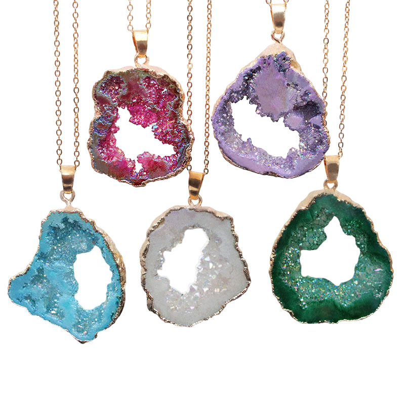 Irregular Natural Agate Stone Necklace Quartz Stone Pendant Necklaces Healing Crystal Jewelry
Irregular Natural Agate Stone Necklace Quartz Stone Pendant Necklaces Healing Crystal Jewelry
