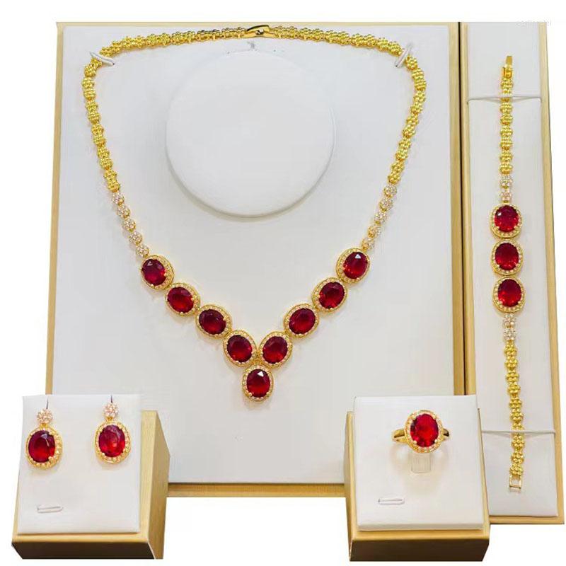 Necklace Earrings Set European And American Four-piece Women's Temperament Bracelet Ring CHD20777, Picture shown
Necklace Earrings Set European And American Four-piece Women's Temperament Bracelet Ring CHD20777, Picture shown