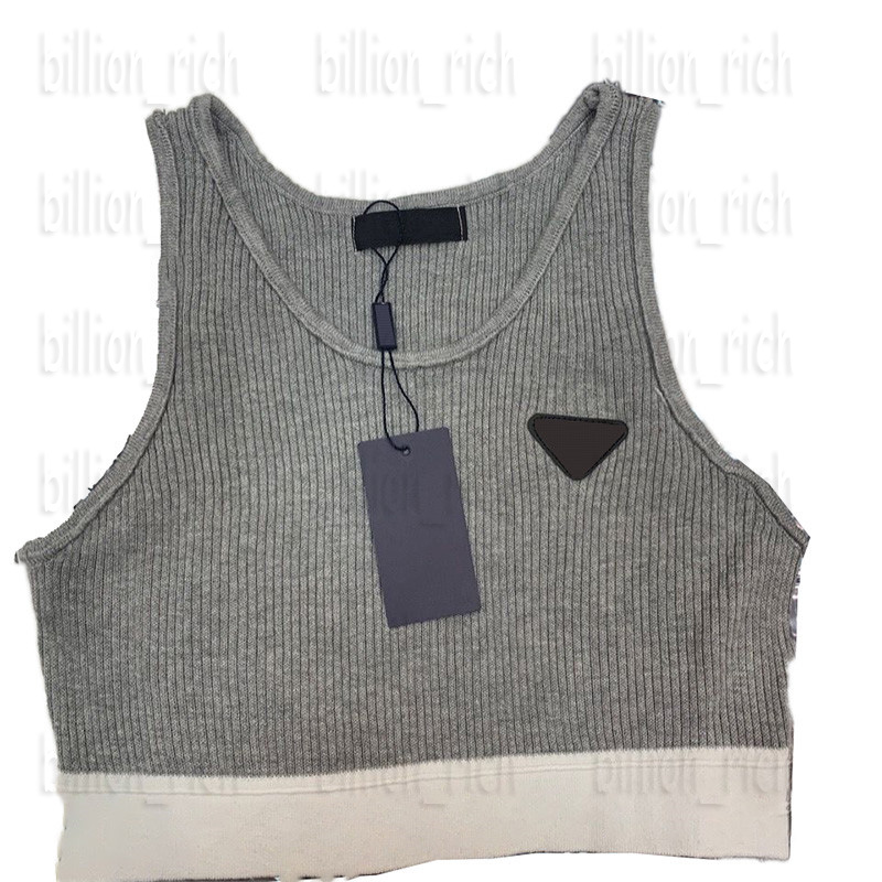 Triangle Badge Womens Knit t Shirt Cropped Webbing Design Knitted Tanks Summer Sexy Sleeveless Knits Vest Tops 4 Color, White with label
Triangle Badge Womens Knit t Shirt Cropped Webbing Design Knitted Tanks Summer Sexy Sleeveless Knits Vest Tops 4 Color, White with label