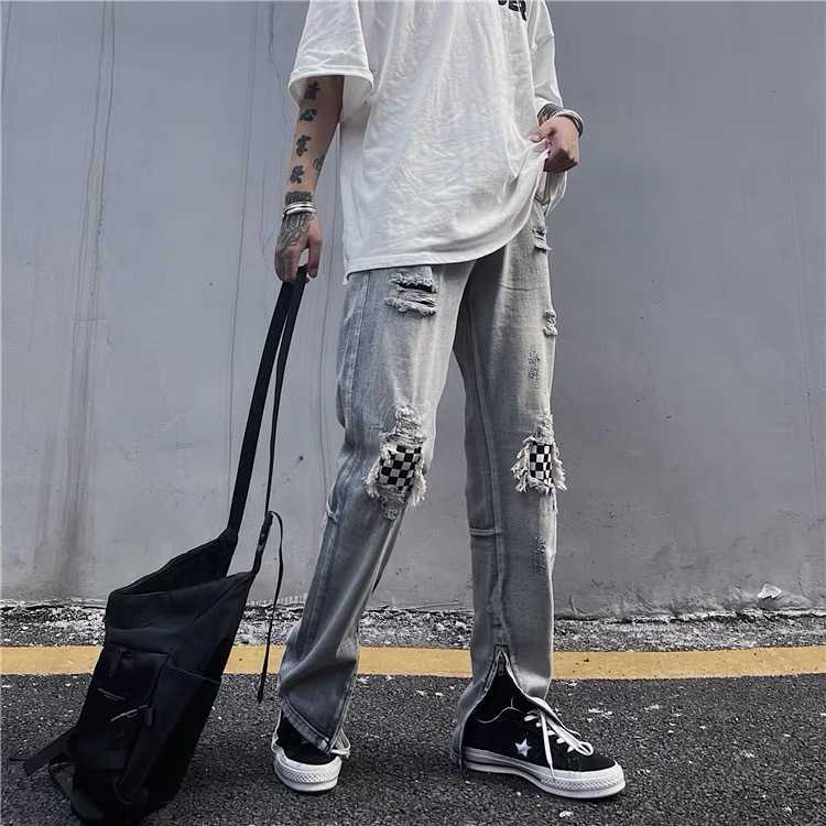 Fashion Jeans Men' Pants Fog High Street Vibe Men Wash Patch Zipper Slim Justi Biber Ripped Hip Hop Fit Designer Luxury, Blue high quality
Fashion Jeans Men' Pants Fog High Street Vibe Men Wash Patch Zipper Slim Justi Biber Ripped Hip Hop Fit Designer Luxury, Blue high quality