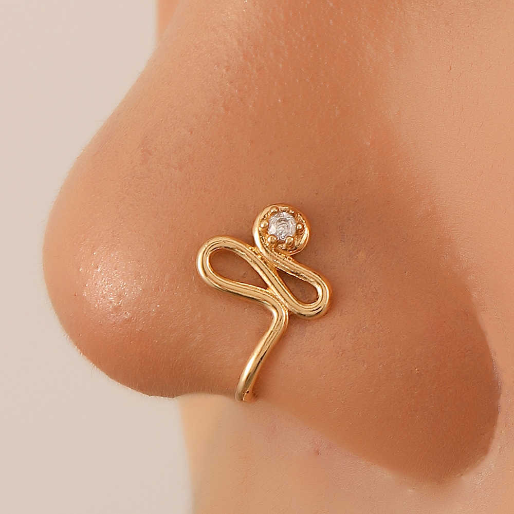 nose clip Ins copper inlaid zircon twisted puncture jewelry fashion perforation free letter s fake nose ring ornament
nose clip Ins copper inlaid zircon twisted puncture jewelry fashion perforation free letter s fake nose ring ornament
