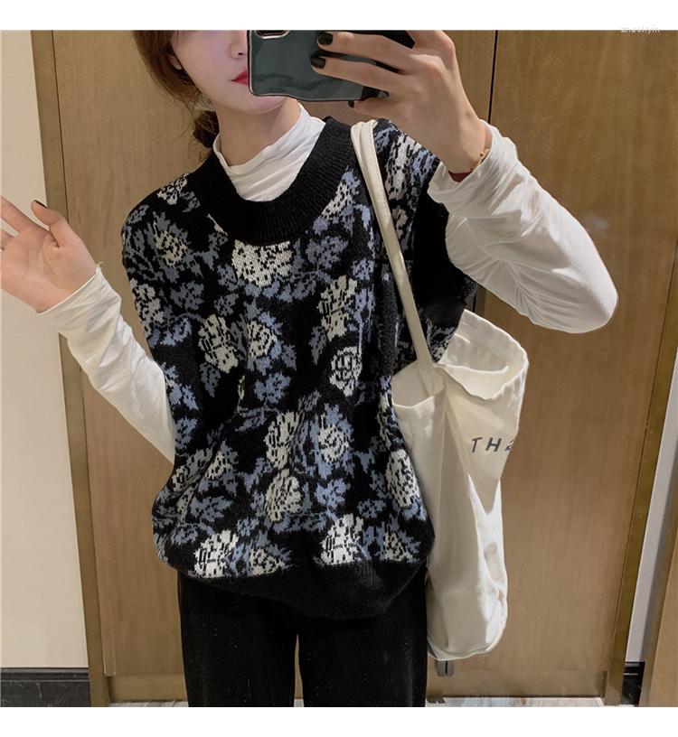 Women's Vests QingWen Women Fancy Waistcoat Retro Flower Pattern Loose Round Neck Pullover Knitted Sweater Vest Jacket Chaleco Para Mujer, Black
Women's Vests QingWen Women Fancy Waistcoat Retro Flower Pattern Loose Round Neck Pullover Knitted Sweater Vest Jacket Chaleco Para Mujer, Black