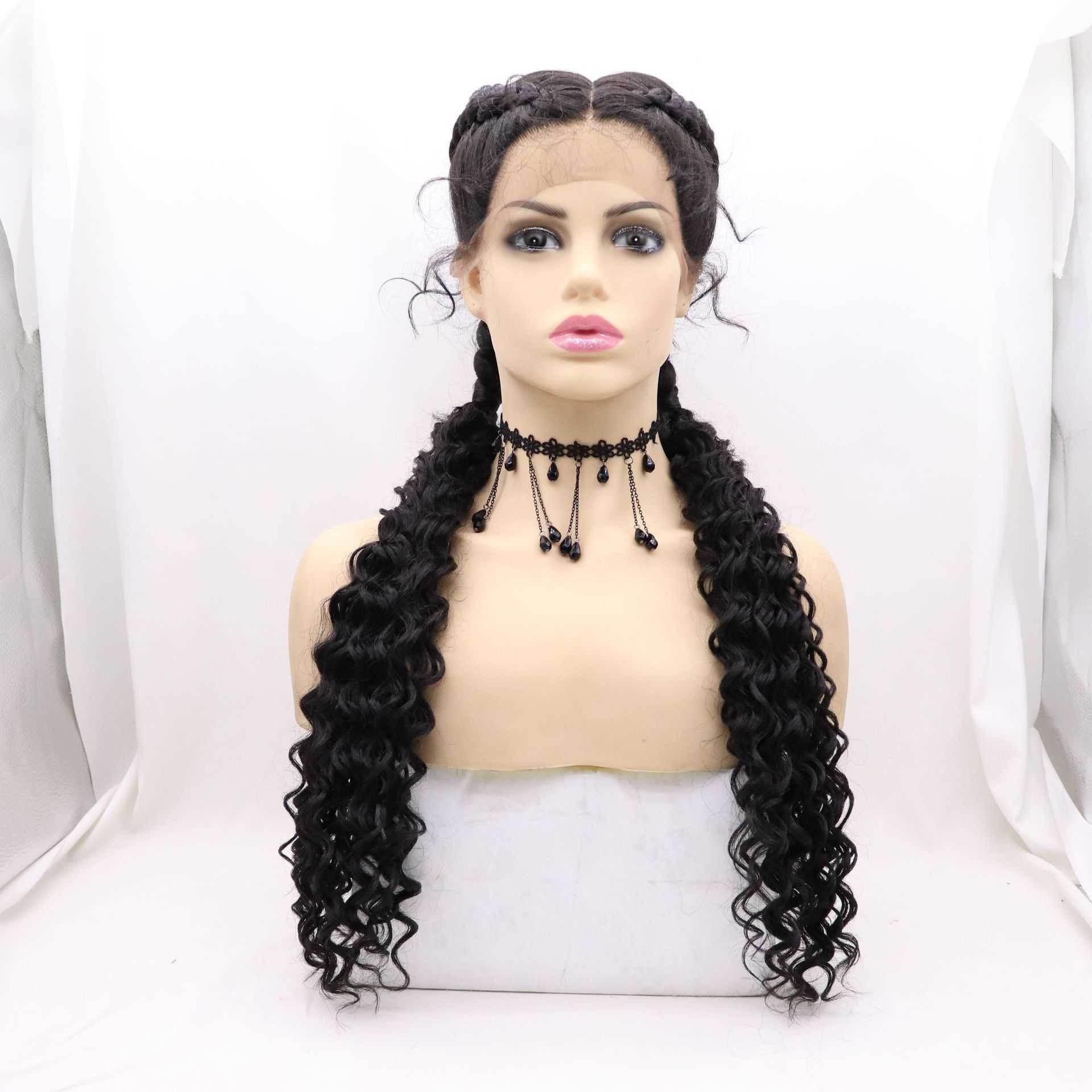 Hair Lace Wigs Two Strand Fried Dough Twist Hand Woven 360 Lace Chemical Fiber Women's Long Curly Braid Wig, 1b#
Hair Lace Wigs Two Strand Fried Dough Twist Hand Woven 360 Lace Chemical Fiber Women's Long Curly Braid Wig, 1b#