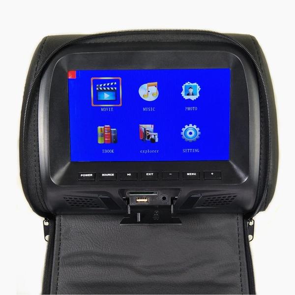 Universal 7 Inch TFT LED Screen Car MP5 Player rest Monitor Support AV USB SD Input FM Speaker Car Camera C251017