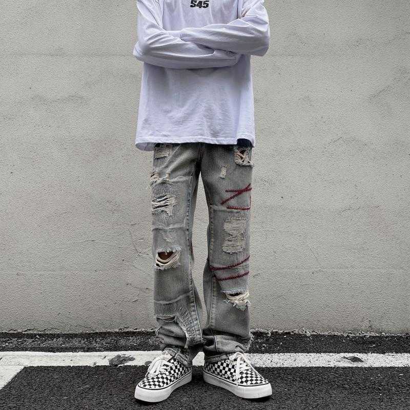 Pants Men' Fog Jeans Fashion High Street Washed Broken Hip Hop Patch Design Sense Slim Fit Male Justi Biber Ripped Designer, Distressed color high quality
Pants Men' Fog Jeans Fashion High Street Washed Broken Hip Hop Patch Design Sense Slim Fit Male Justi Biber Ripped Designer, Distressed color high quality