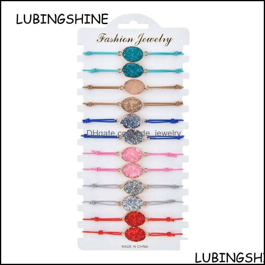 Charm Bracelets Boho 12Pcs Sets Elastic Natural Stone Druzy Oval Charms Bracelet Women Girl Kids Adjustable Rope Chain Crystal Wrist Dhohn
Charm Bracelets Boho 12Pcs Sets Elastic Natural Stone Druzy Oval Charms Bracelet Women Girl Kids Adjustable Rope Chain Crystal Wrist Dhohn