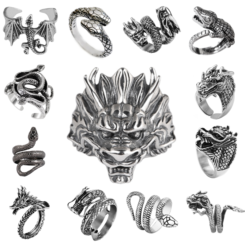 Band Rings Ring For Women Girls Dragon Snake Fashion Men Jewelry Vintage Ancient Sier Color Punk Hip Hop Adjustable Locomotive Drop D Smtiv
Band Rings Ring For Women Girls Dragon Snake Fashion Men Jewelry Vintage Ancient Sier Color Punk Hip Hop Adjustable Locomotive Drop D Smtiv