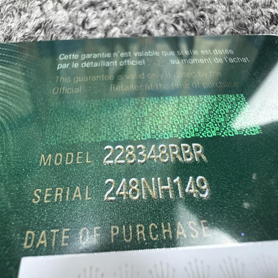 2021 Green No Boxes Custom Made Rollie NFC Warranty Card 3D Custom Printed Model Serial Number Engraving2456
2021 Green No Boxes Custom Made Rollie NFC Warranty Card 3D Custom Printed Model Serial Number Engraving2456