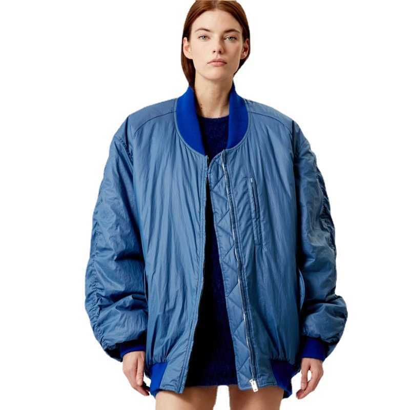 Isabel Marant Kayama Pilot Jacket Round Neck Zippered Cotton Jackets Loose Women Fashion Blue Long Sleeved Cotton Coat
Isabel Marant Kayama Pilot Jacket Round Neck Zippered Cotton Jackets Loose Women Fashion Blue Long Sleeved Cotton Coat
