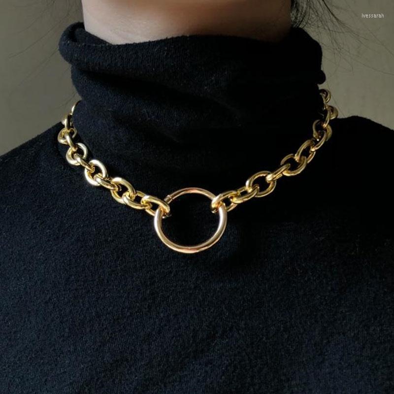 Choker Punk Exaggerated Heavy Metal Thick Chain Big Round Circle Pendant Necklace Women Geometric Collar Jewelry Kolye
Choker Punk Exaggerated Heavy Metal Thick Chain Big Round Circle Pendant Necklace Women Geometric Collar Jewelry Kolye