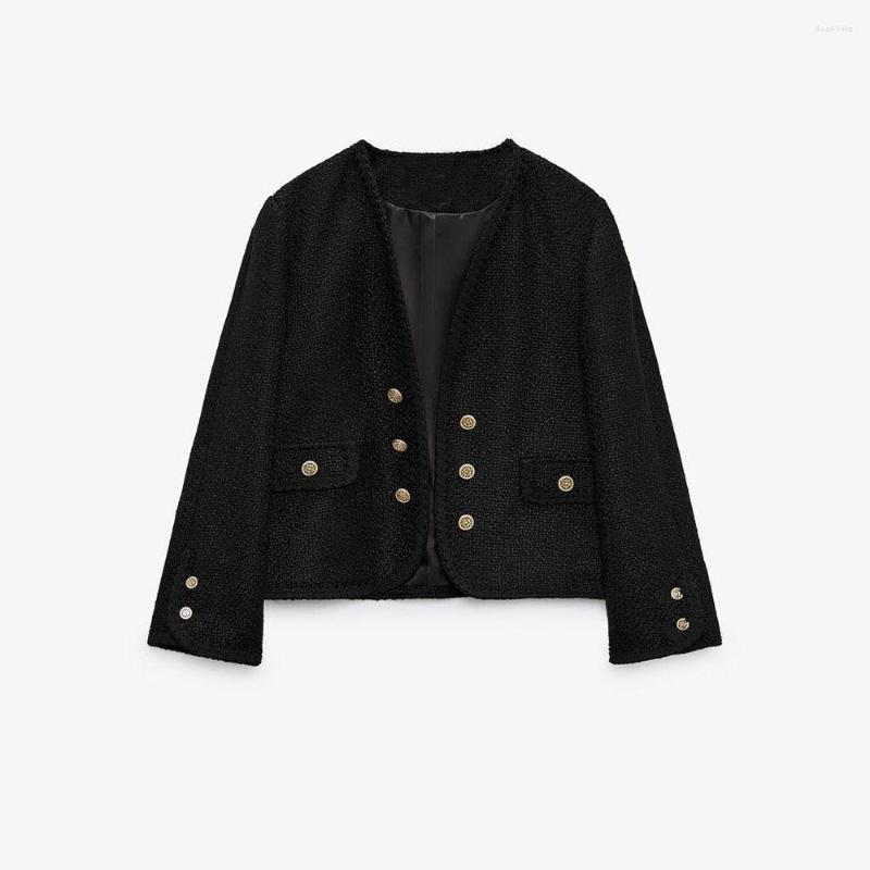 Women's Suits Fall And Winter Women's Temperament Versatile Cardigan Breasted Black Long Sleeve Textured Blazer
Women's Suits Fall And Winter Women's Temperament Versatile Cardigan Breasted Black Long Sleeve Textured Blazer