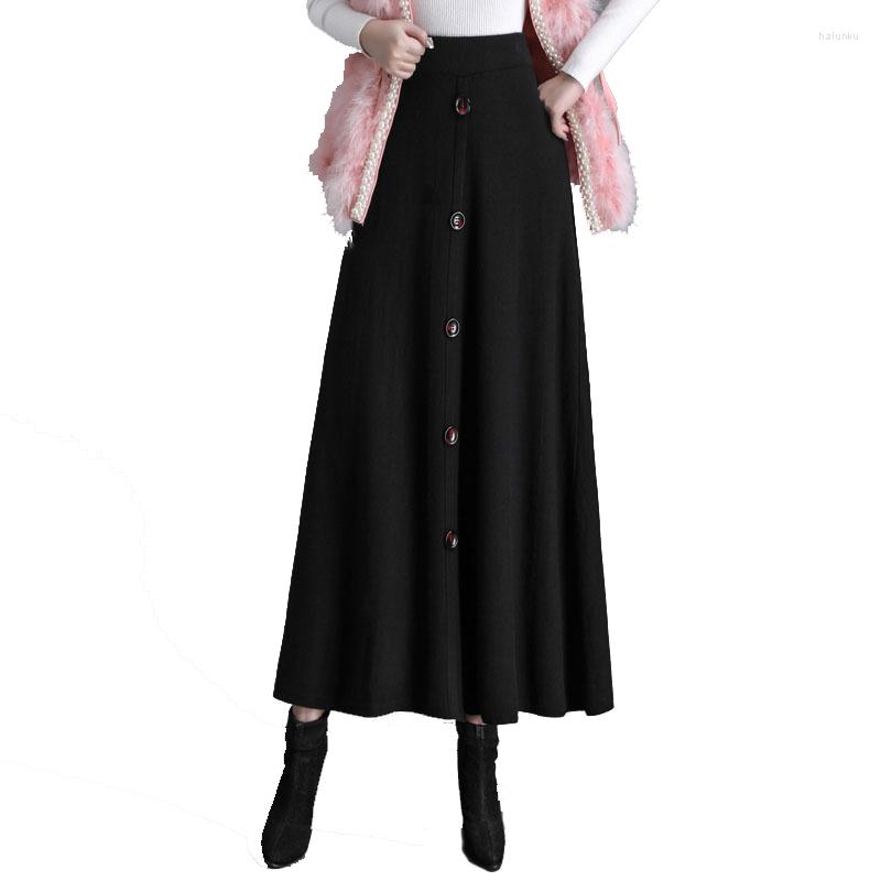 Skirts Autumn Buttons Knitted Maxi Long Skirt Wool Blend Warm Thick Flared Ankle Winter, Gray
Skirts Autumn Buttons Knitted Maxi Long Skirt Wool Blend Warm Thick Flared Ankle Winter, Gray
