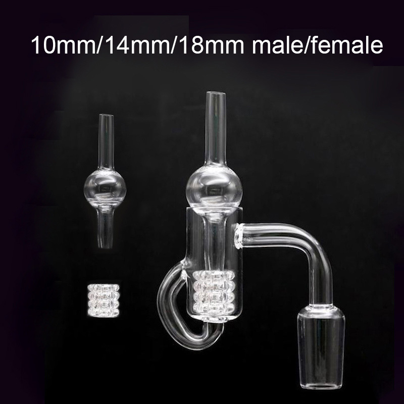 Wholesale Diamond Knot Loop Quartz Banger with Carb Cap 10mm 14mm 18mm Male/Female joint Quartz Loop Banger Nails For Glass Dab oil Rigs Bongs
Wholesale Diamond Knot Loop Quartz Banger with Carb Cap 10mm 14mm 18mm Male/Female joint Quartz Loop Banger Nails For Glass Dab oil Rigs Bongs