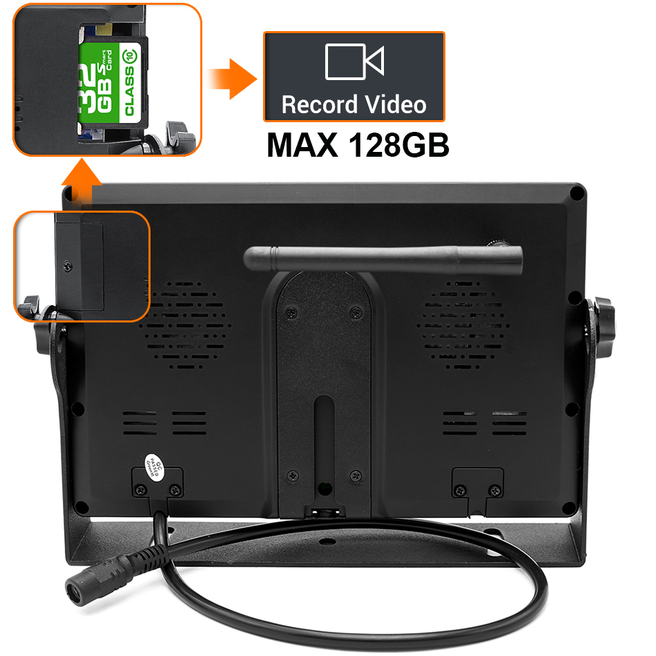 7 Inch Wireless Truck DVR Monitor AHD 720P High Definition Night Vision Reverse Backup Recorder Wifi Camera For Bus Car