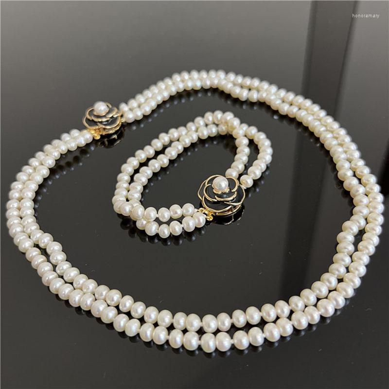 Necklace Earrings Set 18'' 2 Strands Freshwater Cultured White Pearl Shell Flower Clasp For Women, Picture shown
Necklace Earrings Set 18'' 2 Strands Freshwater Cultured White Pearl Shell Flower Clasp For Women, Picture shown