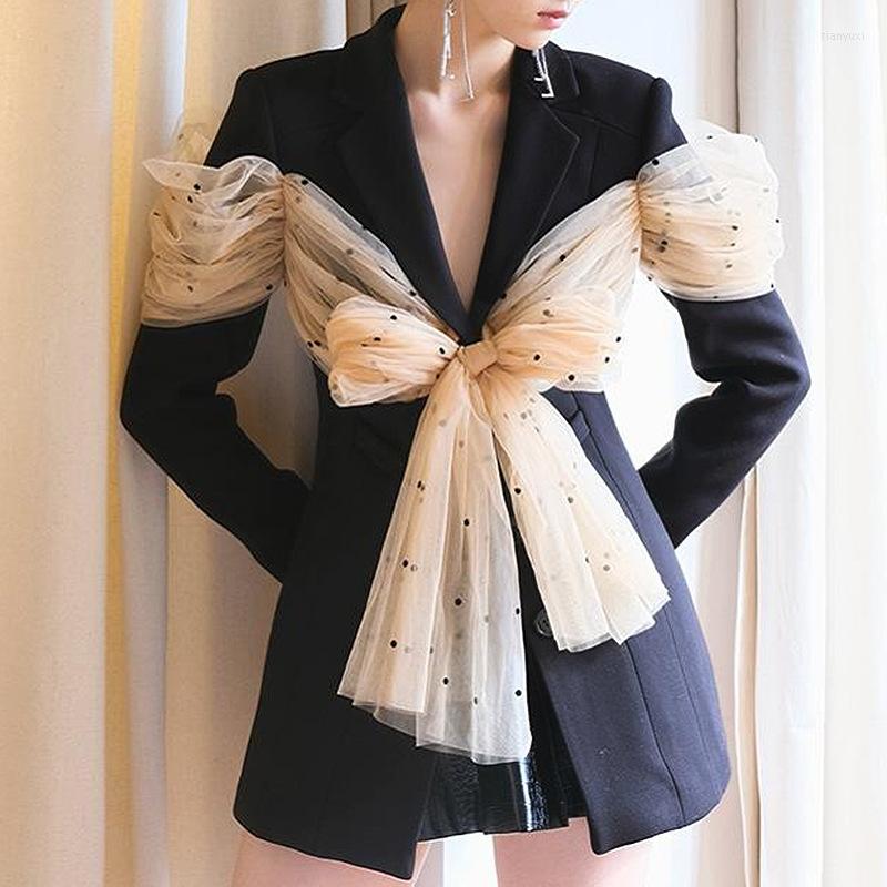 Women' Suits Luxury Mesh Bow Women Coat Blazers Black Color Office Work Original Good Quality Full Sleeves Lady Jackets Outwear Blazer
Women' Suits Luxury Mesh Bow Women Coat Blazers Black Color Office Work Original Good Quality Full Sleeves Lady Jackets Outwear Blazer