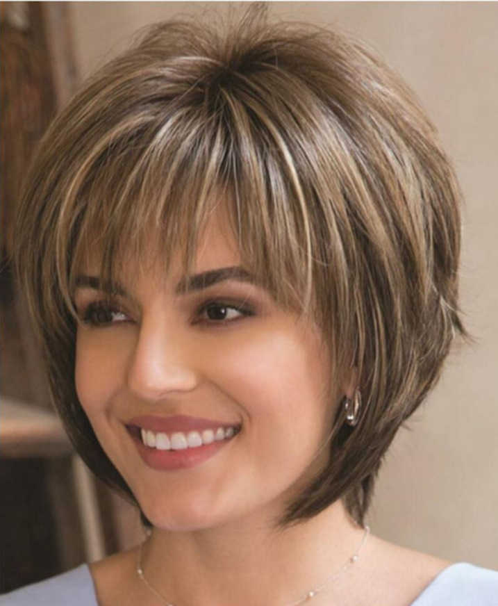 Hair Lace Wigs Fashion Wig Women's Short Straight Hair Color Mixing Mechanism Chemical Fiber Headband Pixie Wigs, Melange
Hair Lace Wigs Fashion Wig Women's Short Straight Hair Color Mixing Mechanism Chemical Fiber Headband Pixie Wigs, Melange
