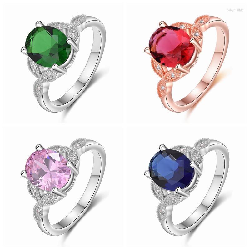 Wedding Rings Women Silver Plated CZ Colour Crystal Ring Fashion Oval Cubic Zirconia Charm Eternal Engagement Jewelry
Wedding Rings Women Silver Plated CZ Colour Crystal Ring Fashion Oval Cubic Zirconia Charm Eternal Engagement Jewelry