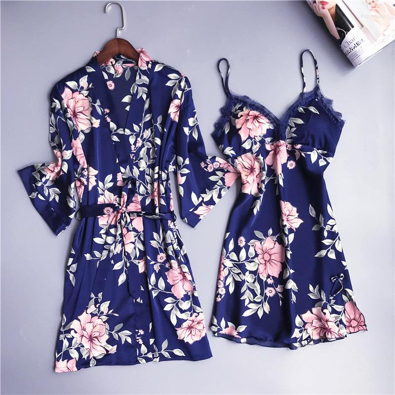 Women's Sleepwear Navy Blue Womens 2PC Strap Top Pajamas Sets Lady Home Wear Nightgown Suit Sexy Kimono Robe Bath Gown Sleepshirts -XXL, L - 1
Women's Sleepwear Navy Blue Womens 2PC Strap Top Pajamas Sets Lady Home Wear Nightgown Suit Sexy Kimono Robe Bath Gown Sleepshirts -XXL, L - 1