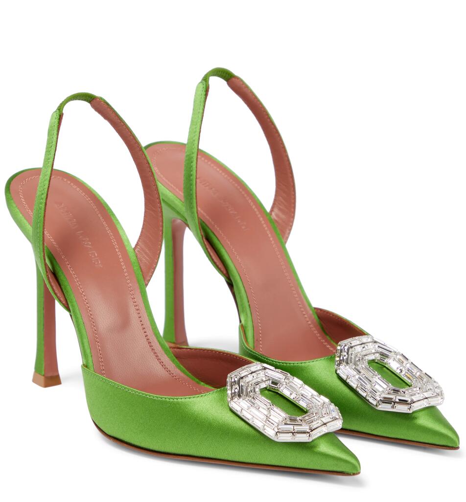 Elegant Amina Camelia Sandals Shoes Women Satin Slingback Muaddi Pumps Buckle Crystal-embellished Pointed Toe Lady High Heels EU35-40
Elegant Amina Camelia Sandals Shoes Women Satin Slingback Muaddi Pumps Buckle Crystal-embellished Pointed Toe Lady High Heels EU35-40