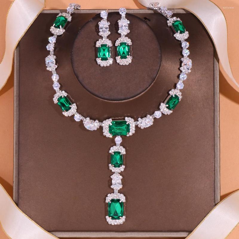Necklace Earrings Set Stonefans Green Crystal African Jewelry Square Drop For Women Luxury Zircon Bridal Accessories, Picture shown
Necklace Earrings Set Stonefans Green Crystal African Jewelry Square Drop For Women Luxury Zircon Bridal Accessories, Picture shown