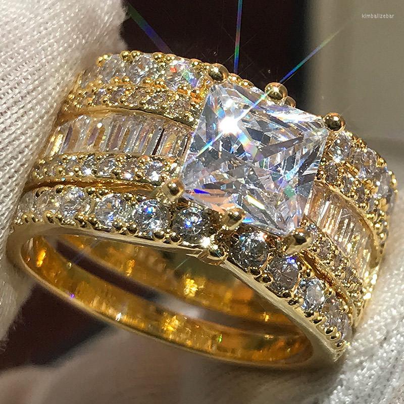 Wedding Rings 3pc Fashion Stainless Steel For Women Square Zircon Engagement Bridal Ring Set Jewelry Accessory
Wedding Rings 3pc Fashion Stainless Steel For Women Square Zircon Engagement Bridal Ring Set Jewelry Accessory