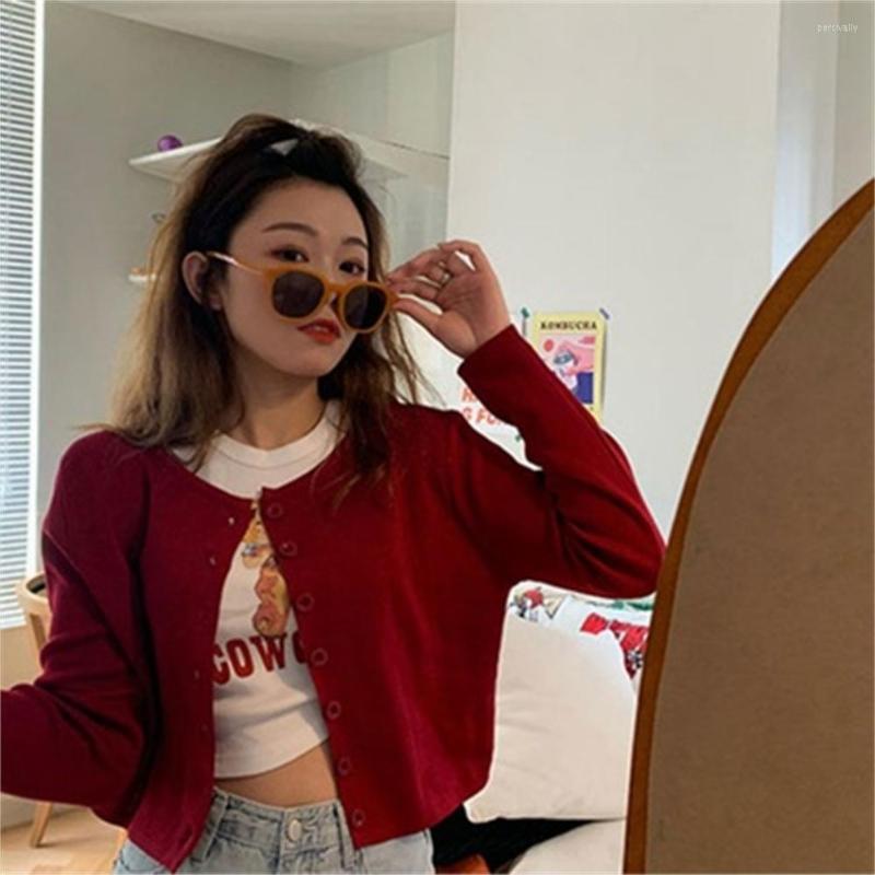 Women's Knits 2022 Cardigan Women Spring Simple Solid White Ladies Crop Tops Sweet Elegant O-Neck All-match Fashion Femme Outwear H271, Black
Women's Knits 2022 Cardigan Women Spring Simple Solid White Ladies Crop Tops Sweet Elegant O-Neck All-match Fashion Femme Outwear H271, Black