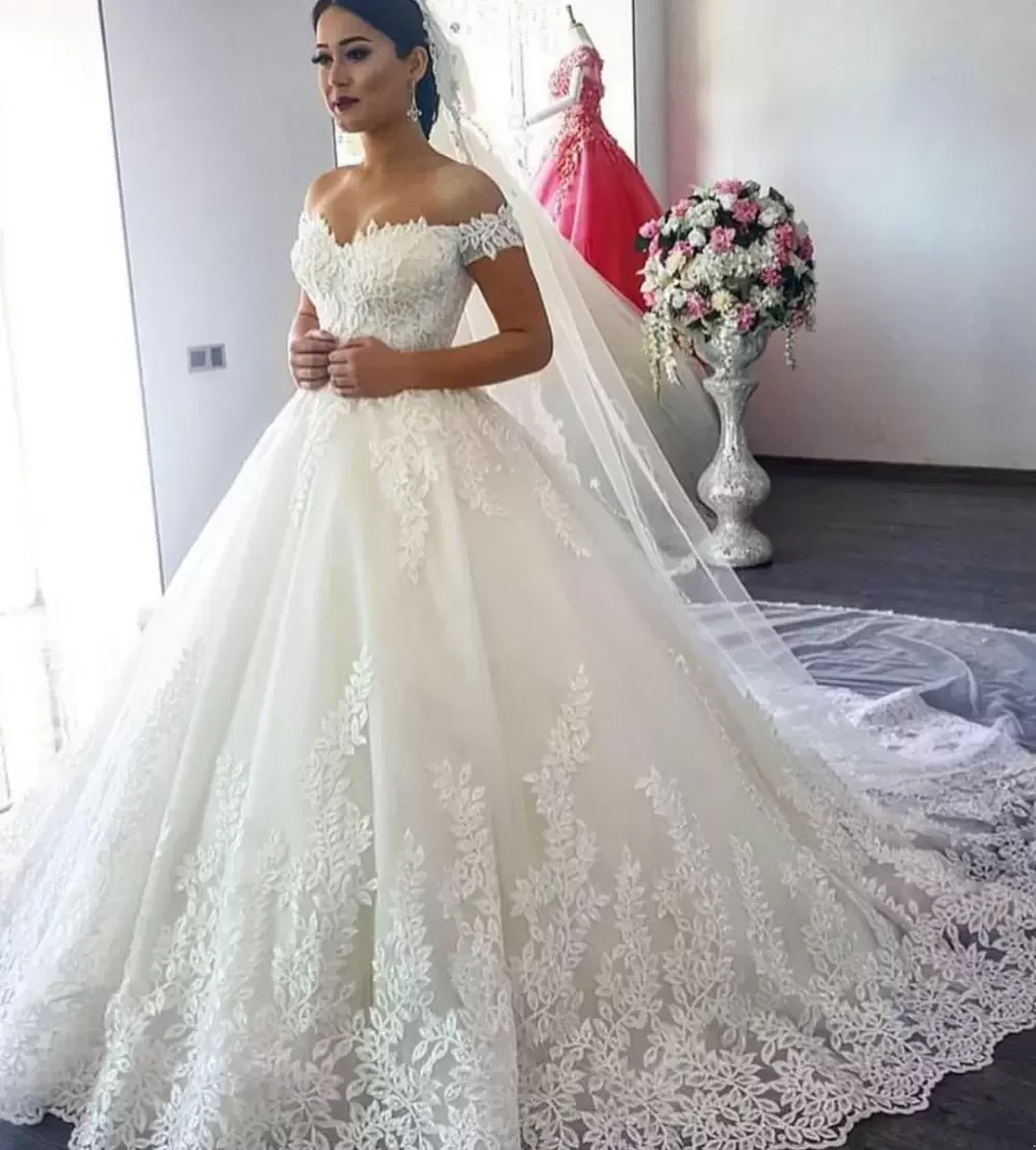 Princess Ivory White Wedding Dress Off Shoulder Lace Bridal Dresses Sweetheart Ball Gown Plus Size Custom Made, Yellow
Princess Ivory White Wedding Dress Off Shoulder Lace Bridal Dresses Sweetheart Ball Gown Plus Size Custom Made, Yellow