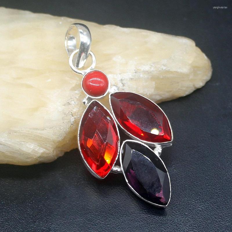 Pendant Necklaces Gemstonefactory Jewelry Big Promotion 925 Silver Charms Red Garnet Coral Amethyst Women Ladies Gifts Necklace 1336
Pendant Necklaces Gemstonefactory Jewelry Big Promotion 925 Silver Charms Red Garnet Coral Amethyst Women Ladies Gifts Necklace 1336