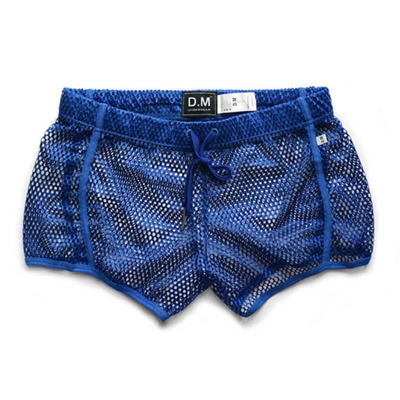 Swim wear Fishnet Transparent wear Mens ming Shorts Gay Sexy Trunks Beach Mesh suit Man Bathing Suit Boxer Briefs Desmiit 221107