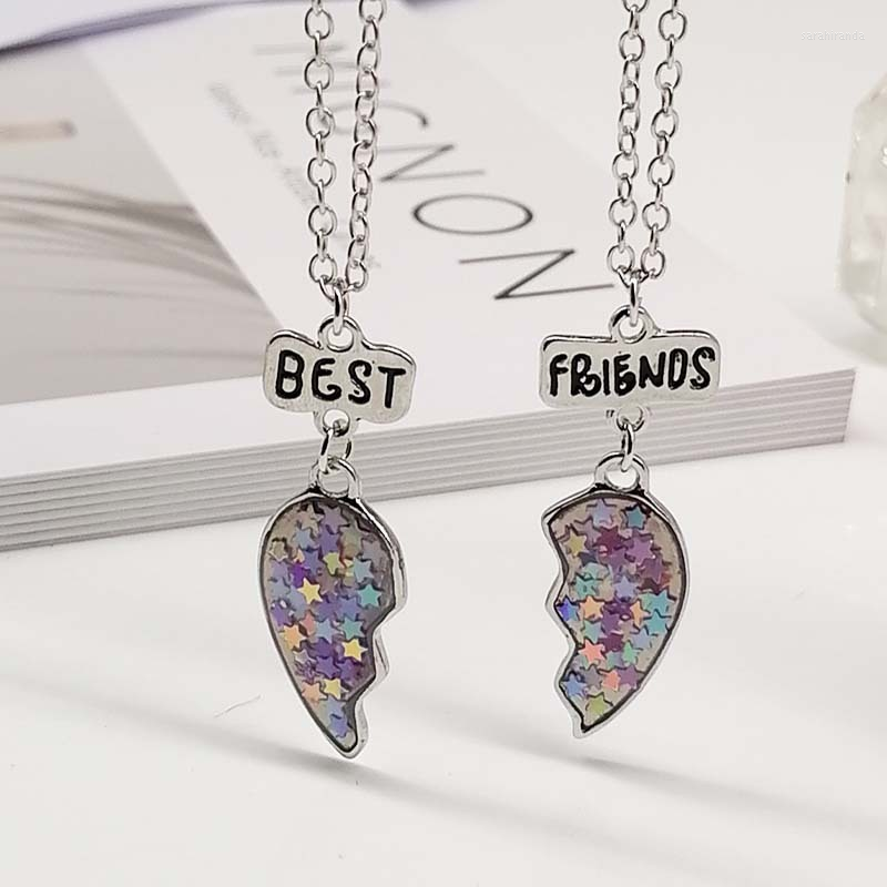 Pendant Necklaces 2022 Fashion Cute Love Couple Necklace 2 Pieces/set Rainbow Broken Heart Jewelry Gift
Pendant Necklaces 2022 Fashion Cute Love Couple Necklace 2 Pieces/set Rainbow Broken Heart Jewelry Gift