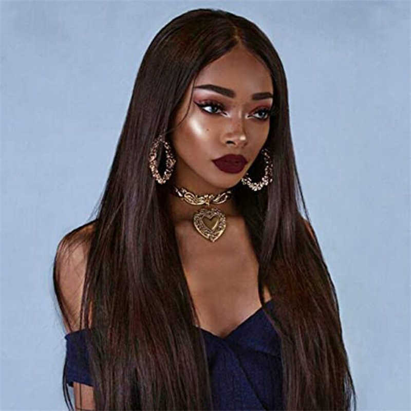 Hair Lace Wigs Medium Long Straight Hair Chemical Fiber Women's Head Set Wig, Black
Hair Lace Wigs Medium Long Straight Hair Chemical Fiber Women's Head Set Wig, Black